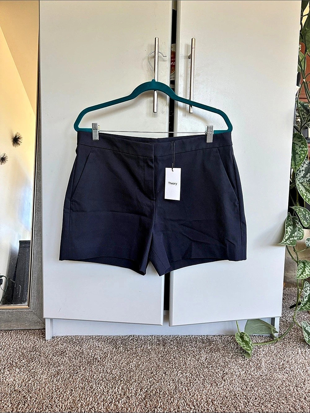 Theory Women's Navy Bermuda Shorts